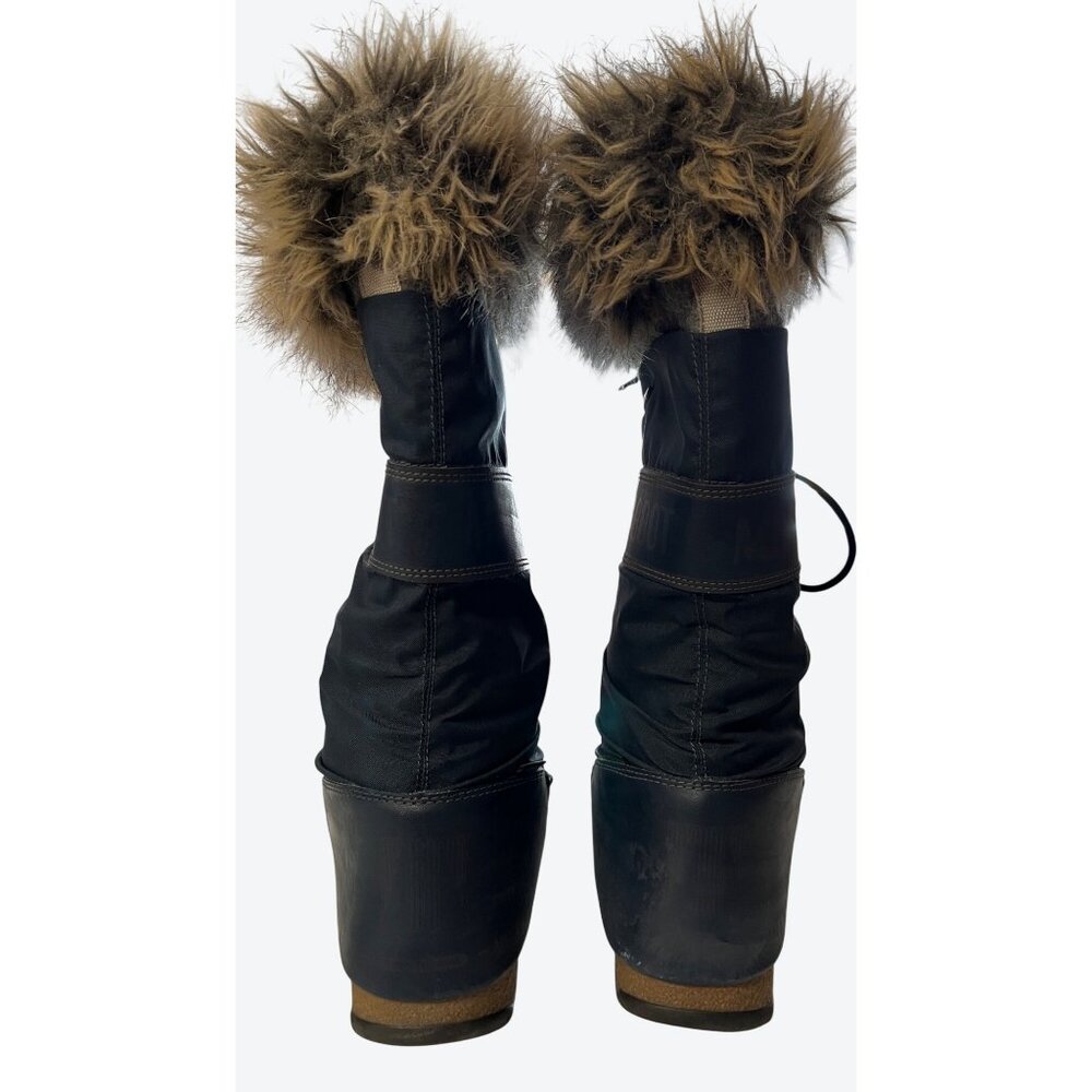 Moon Boot The Original Women's Monaco WP-2 Faux Fur Boots Navy US 9 - Picture 11 of 16